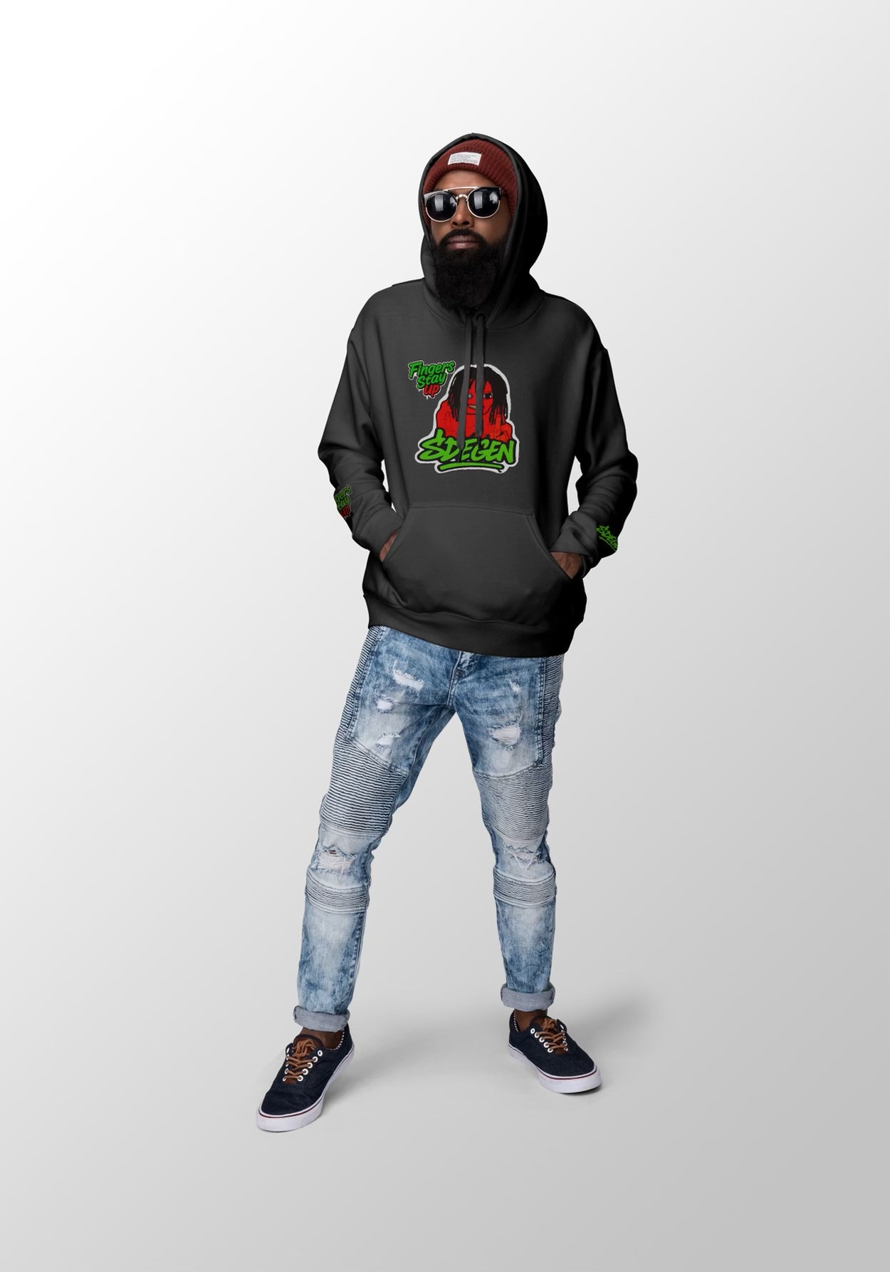 FSU Double Cuff Print Hoodie